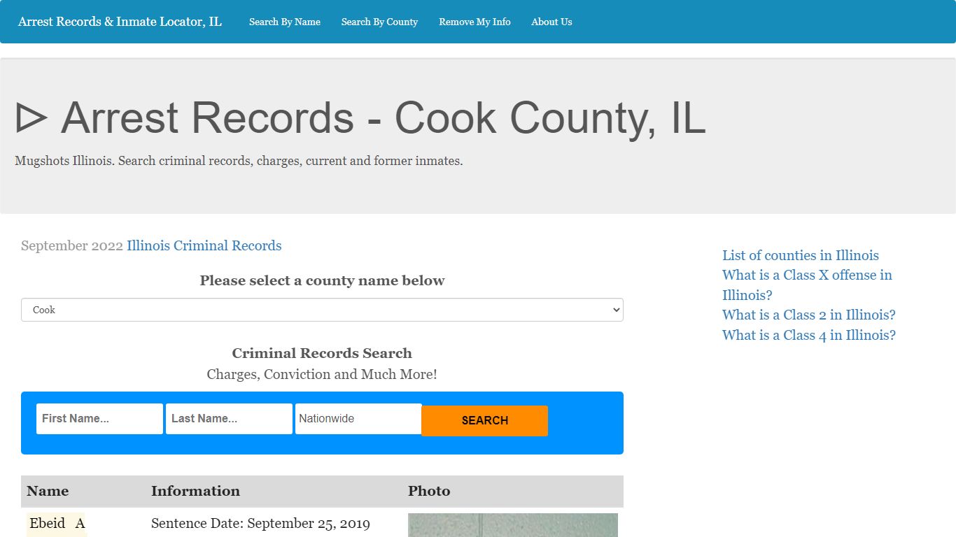 ᐅ Arrest Records - Cook County, IL